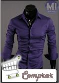 Camisa Social Slim Fit Roxa